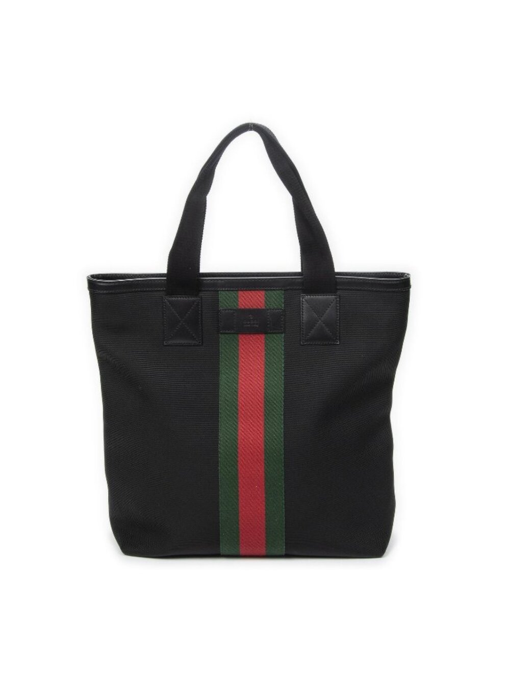 Gucci Web Techno Tote Bag Black Canvas